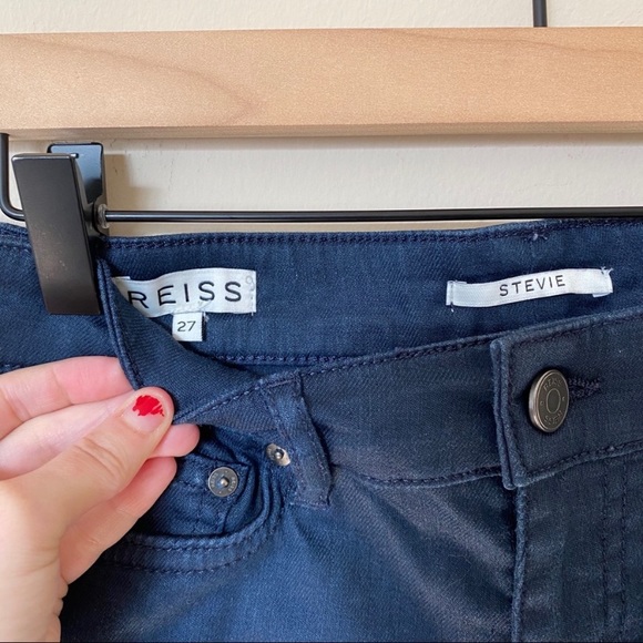 Reiss The Stevie Coated Low Rise Skinny Jeans - Picture 4 of 6